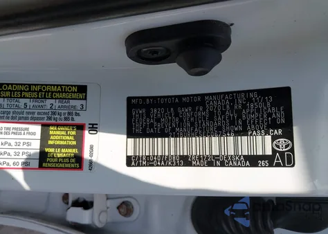 2014 Toyota Corolla S Plus z USA, uszkodzony, nr VIN 2T1BURHE5EC067546